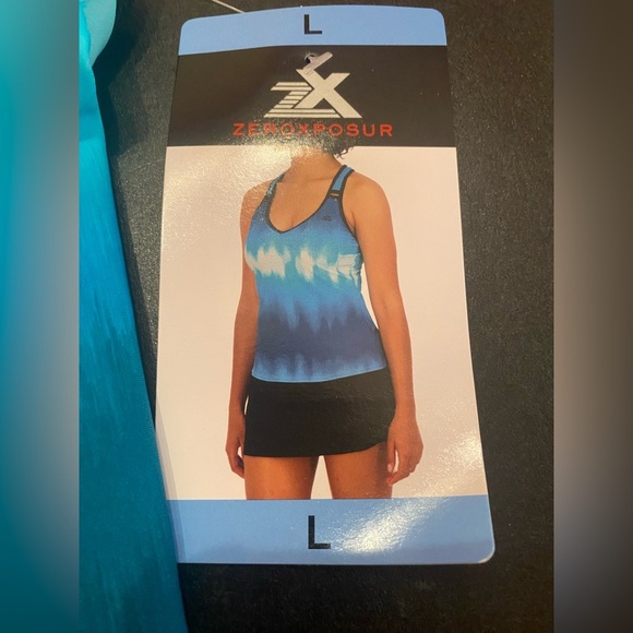 ZeroXposur 2 Piece Tankini & Swim Skort Swimsuit Set Women’s Size Large - Picture 6 of 13